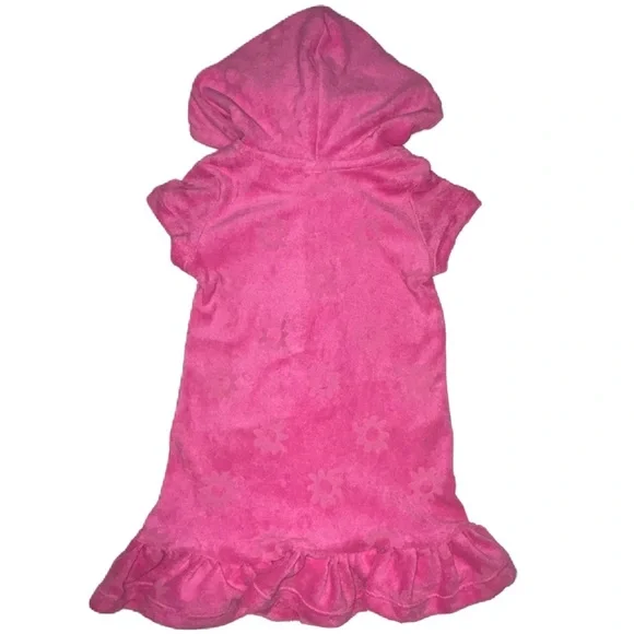 Disney Terry Pink Minnie Mouse Hooded Robe Beach Cover Up Dress Girls - Picture 4 of 8